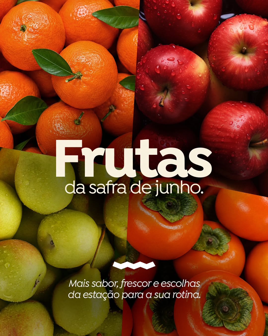 Frutas da safra no hortifruti do Ítalo