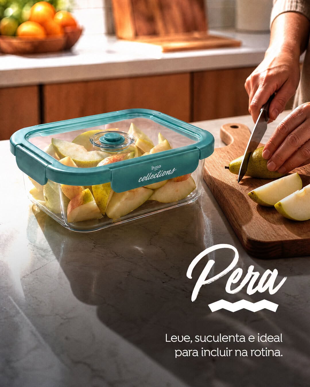 Pera fresca do hortifruti do Ítalo