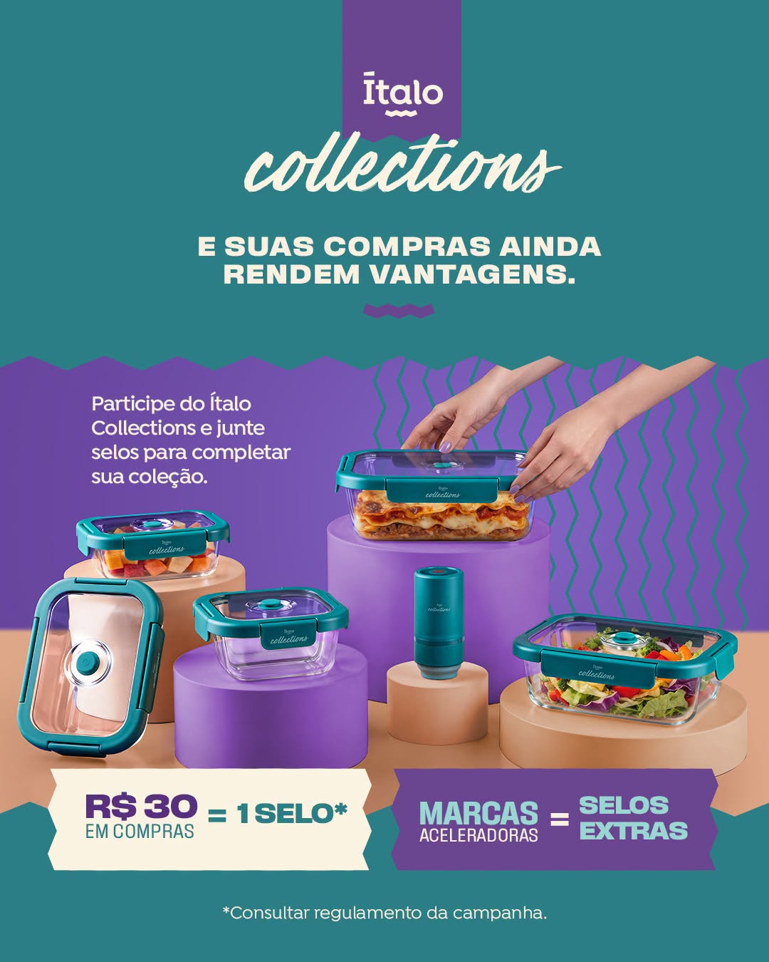 Ítalo Collections — junte selos e ganhe potes