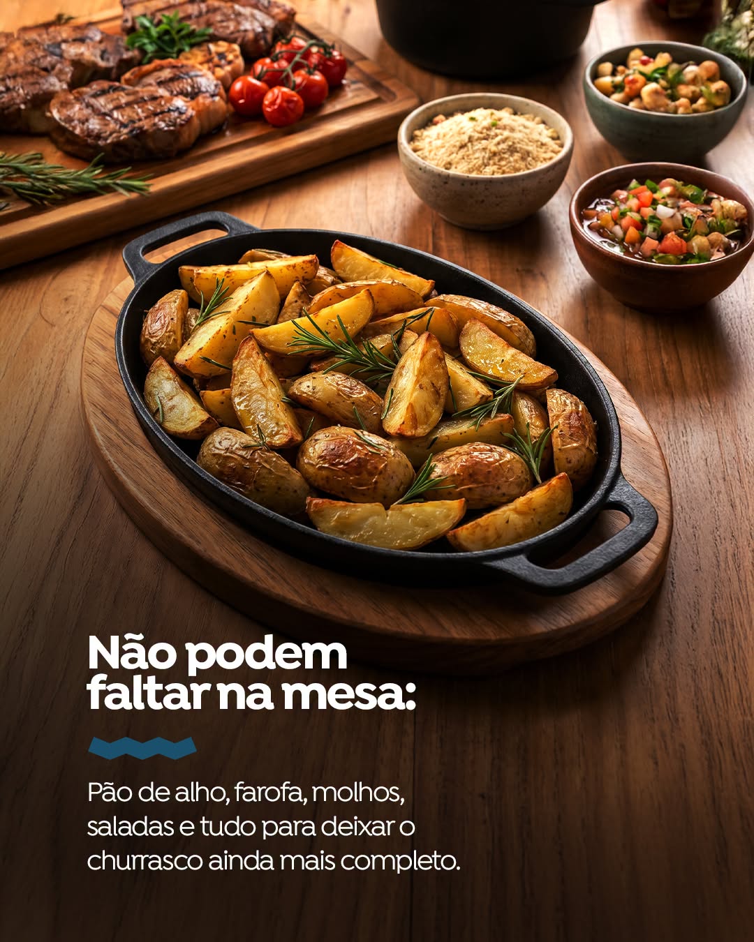 Acompanhamentos para a mesa do churrasco
